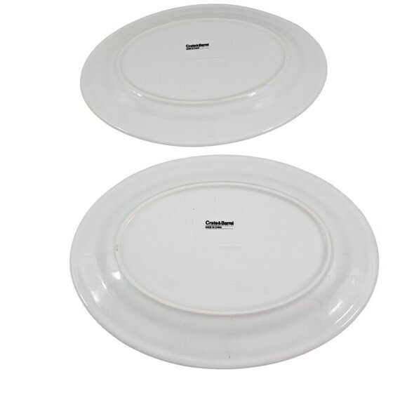 Crate and Barrel Oval Platter 11 ¾” x 8.5” Serving Platters – Set of 2 - Picture 2 of 15